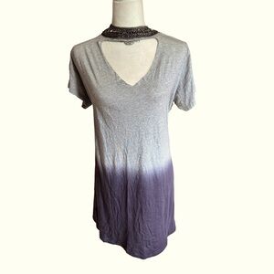 🌻  BUNDLE ONLY - 4/$25  Vintage Havana Beaded Choker Ombré T-Shirt Dress